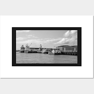 Ships in Great Yarmouth docks Posters and Art